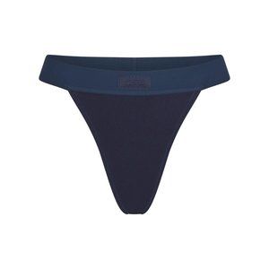 Skims Cotton Rib Thong - Navy